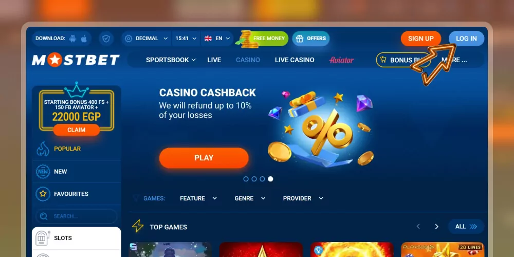 go to the login window